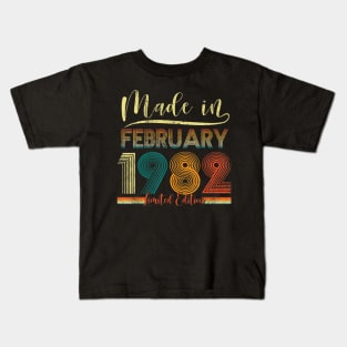 February 1982 Limited Edition Vintage 38th Bday 38 Years Old Kids T-Shirt